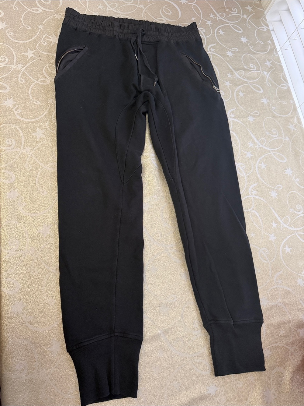 Acne Studios Men’s Black Zipper Pocket Joggers Size XL